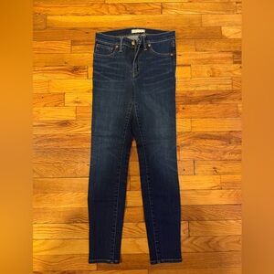 Madewell 9” High-Rise Skinny Jeans in dark blue F8990